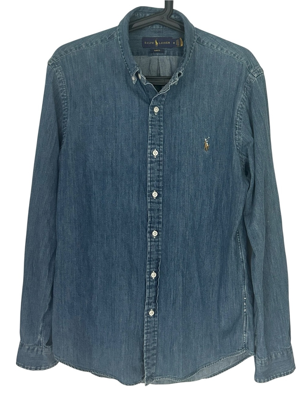 POLO Ralph Lauren Slim Fit Denim Button Up Shirt Size M